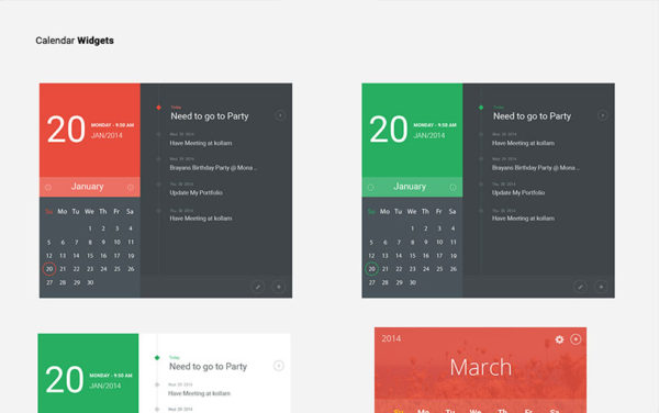 Calendar Widgets